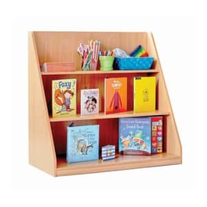 Straight shelf library unit
