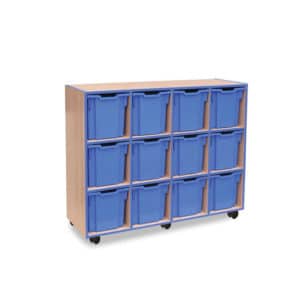 Coloured Edge Storage - 12 Jumbo Tray Unit