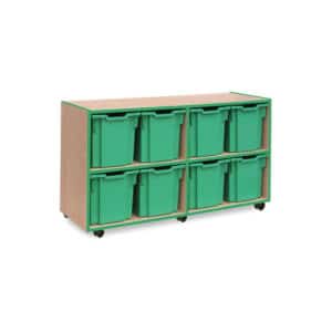 Coloured Edge Storage - 8 Jumbo Tray Unit