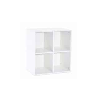 Stackable White Storage - 4 Squares Unit
