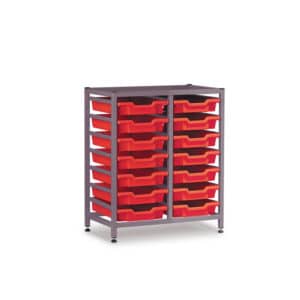 TecniStor Static Low Storage Units - 2 column static tray unit