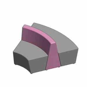 Oasis - 45 Degree Back to Back Curved Unit