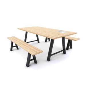 Galway Meeting Table/Bench - Solid Oak