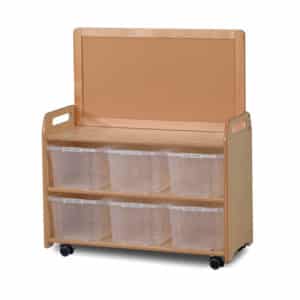 Mobile Medium Storage Unit with Display Top Panel - Tubs