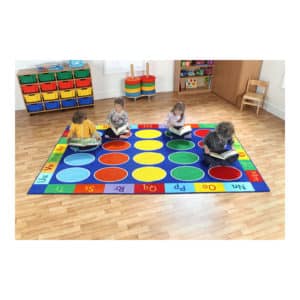 Rainbow ABC Rectangular Carpet