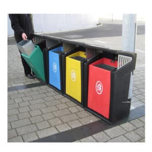 Strongbox Recycling Bin System - Set of 4